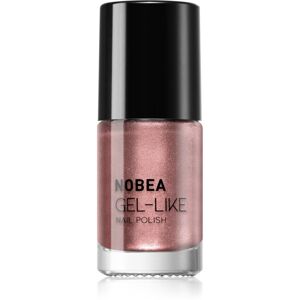 NOBEA Metal Gel-like Nail Polish körömlakk géles hatással árnyalat Shimmer pink N#77 6 ml