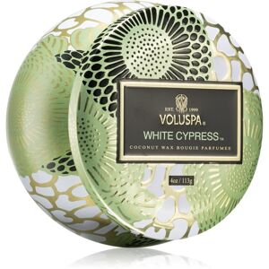VOLUSPA Japonica Holiday White Cypress illatgyertya alumínium dobozban 113 g
