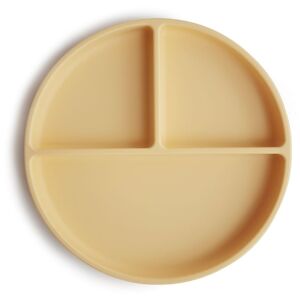 Mushie Silicone Suction Plate osztott tányér tapadókoronggal Daffodil 1 db