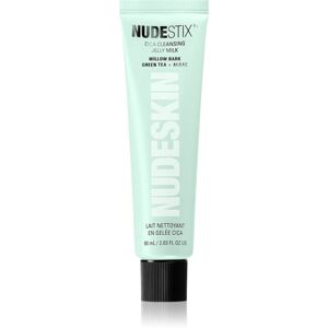 Nudestix Nudeskin Cica Cleansing Jelly Milk arctisztító és szemfestéklemosó gél az arcbőr megnyugtatására 60 ml