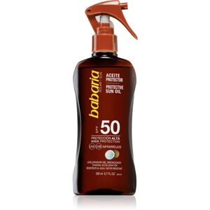 Babaria Sun Protective Oil napolaj arcra és testre kókuszolajjal SPF 50 200 ml