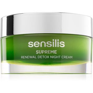 Sensilis Supreme Renewal Detox detoxikáló éjszakai krém az arcbőr regenerálására és megújítására