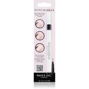 Nails Inc. Mani Marker díszítő körömlakk applikációs ceruza árnyalat White 3 ml