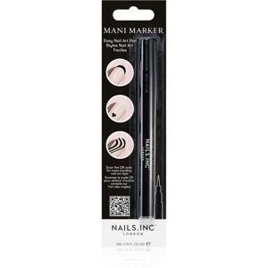 Nails Inc. Mani Marker díszítő körömlakk applikációs ceruza Black 3 ml