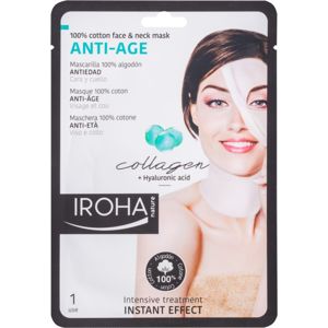 Iroha Anti - Age Collagen pamut maszk arcra és nyakra kollagénnel és hialuron szérummal