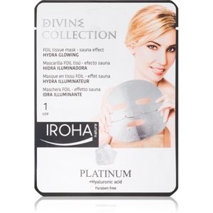 Iroha Divine Collection Platinum & Hyaluronic Acid hidratáló és világosító maszk