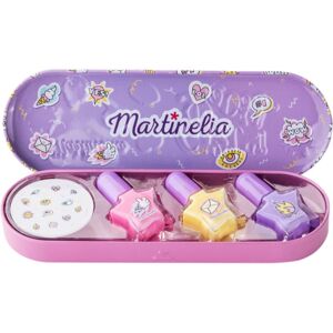 Martinelia Super Girl Nail Polish & Stickers Tin Box szett (gyermekeknek)