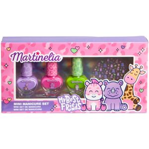 Martinelia My Best Friends Nail Polish & Stickers körömlakk szett gyermekeknek 3x4 ml