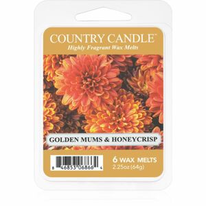 Country Candle Golden Mums & Honey Crisp illatos viasz aromalámpába 64 g