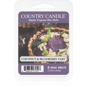 Country Candle Coconut & Blueberry Tart illatos viasz aromalámpába 64 g