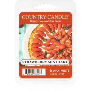 Country Candle Strawberry Mint Tart illatos viasz aromalámpába 64 g