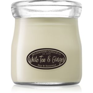 Milkhouse Candle Co. Creamery White Tea & Ginger illatos gyertya Cream Jar 142 g