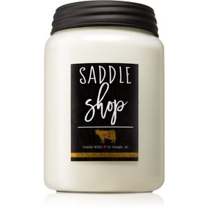 Milkhouse Candle Co. Farmhouse Saddle Shop illatos gyertya Mason Jar