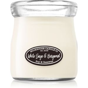 Milkhouse Candle Co. Creamery White Sage & Bergamot illatgyertya Cream Jar 142 g