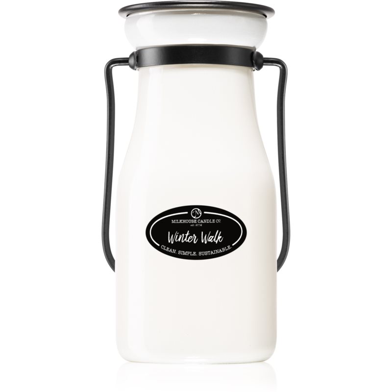 Milkhouse Candle Co. Creamery Winter Walk illatgyertya Milkbottle 227 g