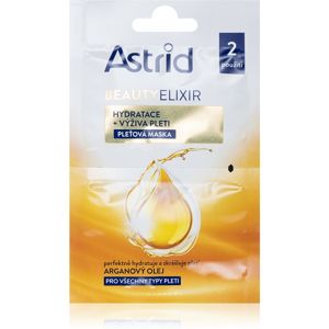 Astrid Beauty Elixir hidratáló és tápláló arcpakolás Argán olajjal 2x8 ml