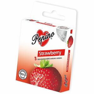 Pepino Strawberry óvszerek 3 db