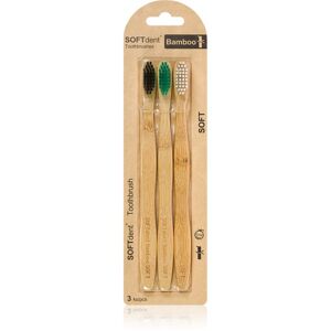 SOFTdent Bamboo Soft - 3 pack bambuszos fogkefe 3 db