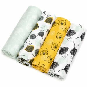 T-Tomi Cloth Diapers Dandelions mosható pelenkák 76x76 cm 4 db