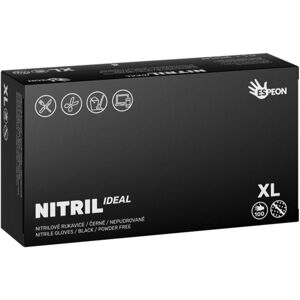 Espeon Nitril Ideal Black púdermentes nitrilkesztyű méret XL 100 db
