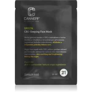 Canneff Green CBD Sleeping Face Mask nyugtató maszk éjszakára 12 ml