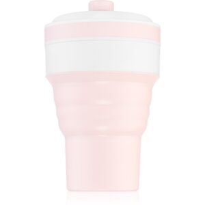KidPro Collapsible Mug bögre szívószállal Pink 350 ml