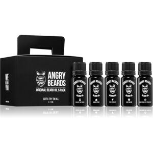Angry Beards Original Beard Oil 5 Pack szakáll olaj (ajándékszett)
