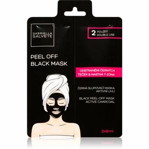 Gabriella Salvete Face Mask Black Peel Off fekete lehúzható maszk az arcra 2x8 ml