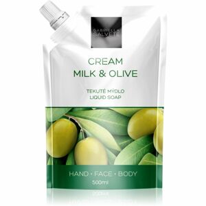 Gabriella Salvete Liquid Soap Cream Milk & Olive folyékony szappan arcra, kézre és testre utántöltő 500 ml