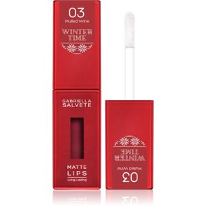 Gabriella Salvete Winter Time tartós matt folyékony rúzs árnyalat 03 Mulled Wine 4,5 ml