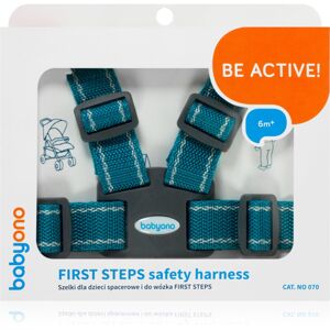 BabyOno Be Active Safety Harness First Steps kiegészítő gyermekeknek Green 6 m+ 1 db