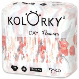 Kolorky Day Flowers eldobható ÖKO pelenkák XL méret 12-16 Kg 17 db