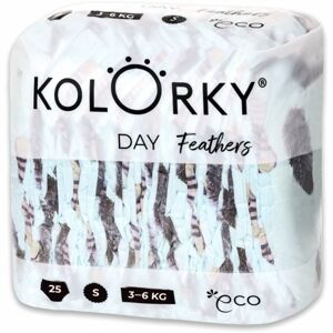 Kolorky Day Feathers eldobható ÖKO pelenkák S méret 3-6 Kg 25 db