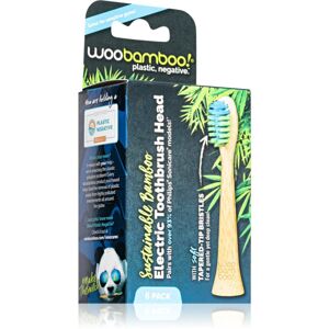 Woobamboo Eco Electric Toothbrush Head csere fejek a fogkeféhez bambusz Compatible with Philips Sonicare 6 db