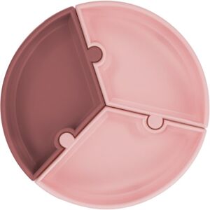 Minikoioi Puzzle Pink/ Rose osztott tányér tapadókoronggal 1 db