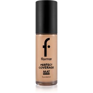 flormar Perfect Coverage Mat Touch Foundation mattító alapozó kombinált és zsíros bőrre árnyalat 301 Soft Beige 30 ml
