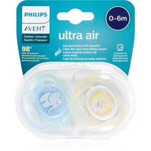 Philips Avent Soother Ultra Air 0-6 m cumi Elephant/Lion 2 db