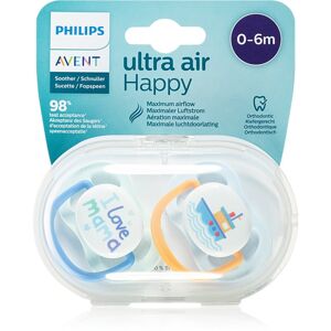 Philips Avent Soother Ultra Air Happy 0 - 6 m cumi Boy Boat 2 db