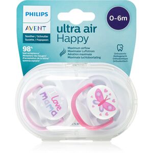 Philips Avent Soother Ultra Air Happy 0 - 6 m cumi Girl Butterfly 2 db