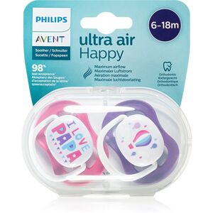 Philips Avent Soother Ultra Air Happy 6 - 18 m cumi Girl Balloons 2 db