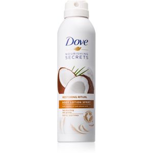 Dove Nourishing Secrets Restoring Ritual testápoló spray Kokosový olej a Mandlové mléko 190 ml