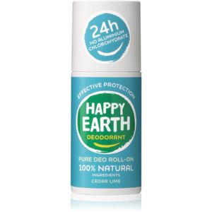 Happy Earth 100% Natural Deodorant Roll-On Cedar Lime golyós dezodor 75 ml