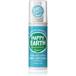 Happy Earth 100% Natural Deodorant Spray Cedar Lime dezodor 100 ml