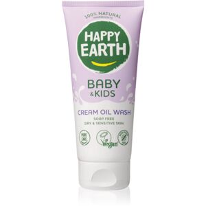 Happy Earth Baby & Kids 100% Natural Cream Oil Wash mosóolaj száraz és érzékeny bőrre 200 ml