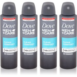 Dove Men+Care Clean Comfort izzadásgátló spray 4 x 150 ml (takarékos kiszerelés) uraknak