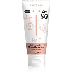 Naif Baby & Kids Sun Cream SPF 50 védőkrém napozásra újszülötteknek és kisgyermekeknek SPF 50 100 ml