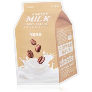 A´pieu One-Pack Milk Mask Coffee hidratáló és revitalizáló arcmaszk 21 g