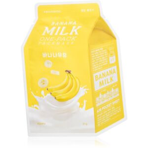 A´pieu One-Pack Milk Mask Banana tápláló gézmaszk 21 ml
