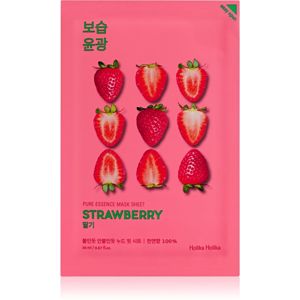 Holika Holika Pure Essence Strawberry fehérítő gézmaszk az egységes tónusú bőrért 23 ml