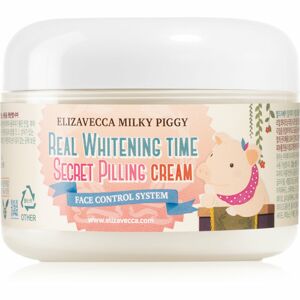 Elizavecca Milky Piggy Real Whitening Time Secret Pilling Cream hidratáló-puhító krém peeling hatással 100 ml